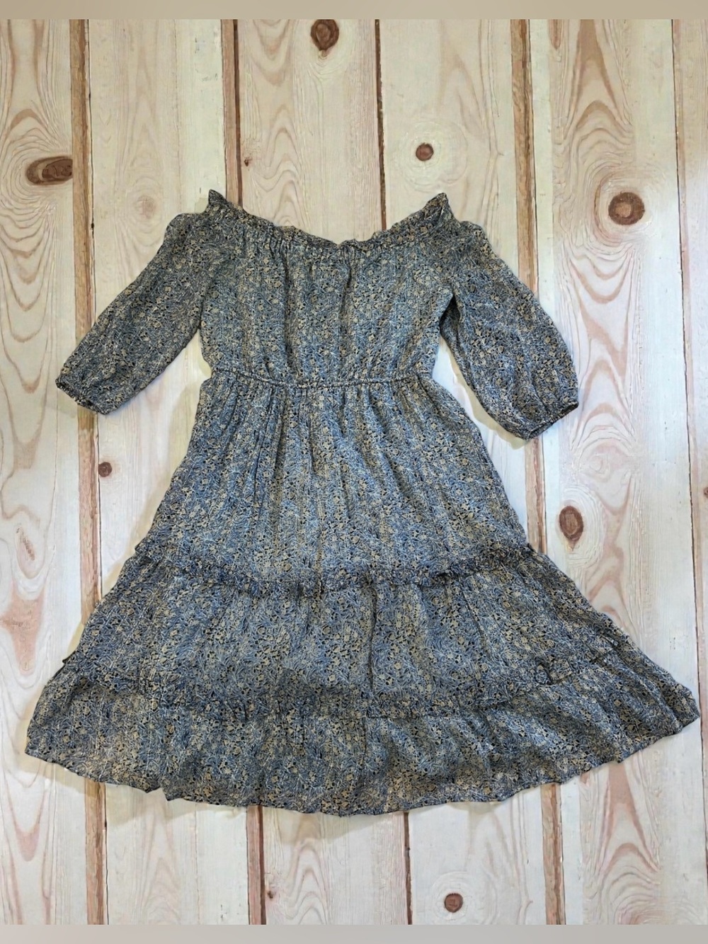 Anthropologie Kira Off-The-Shoulder Peasant Dress Size 6 - Picture 7 of 17